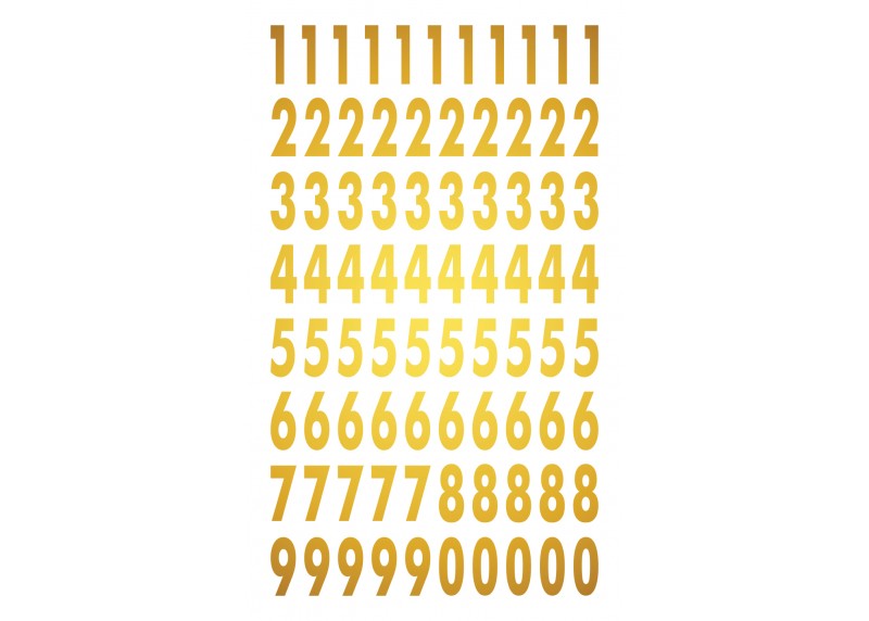 Samolepka Zlatá Čísla, 7,5 x 12,3 cm, DKL 350002