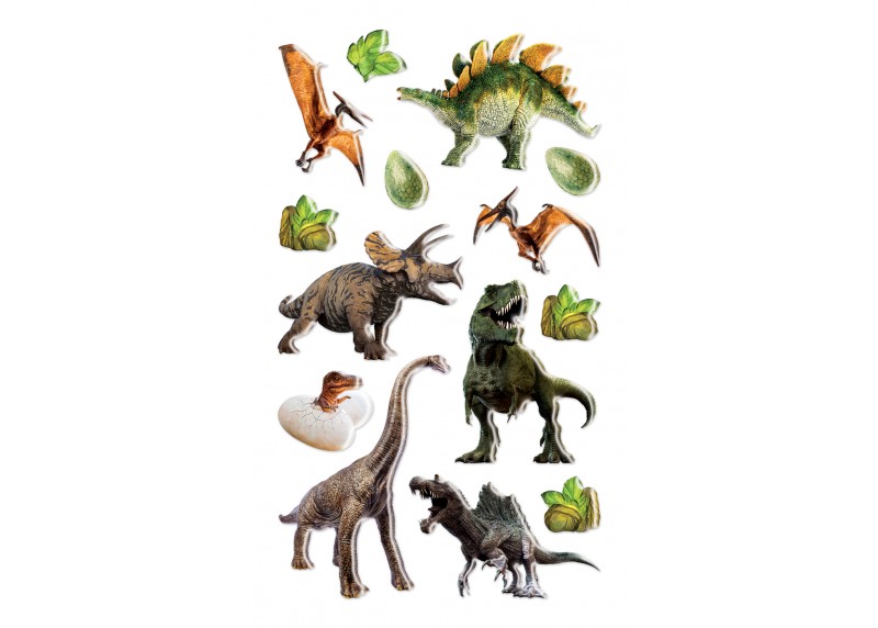 Samolepka Dinosauři, 7,5 x 12,3 cm, DKL 350028
