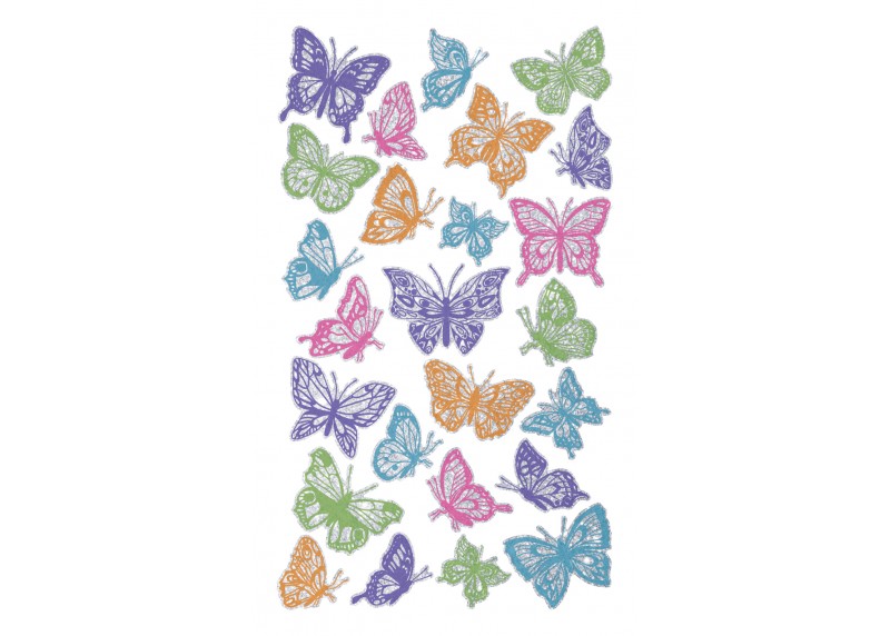 Samolepka Motýli, 7,5 x 12,3 cm, DKL 350056
