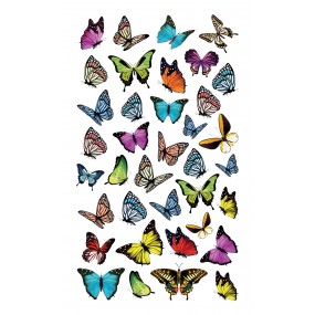 Samolepka Motýli, 7,5 x 12,3 cm, DKL 350059