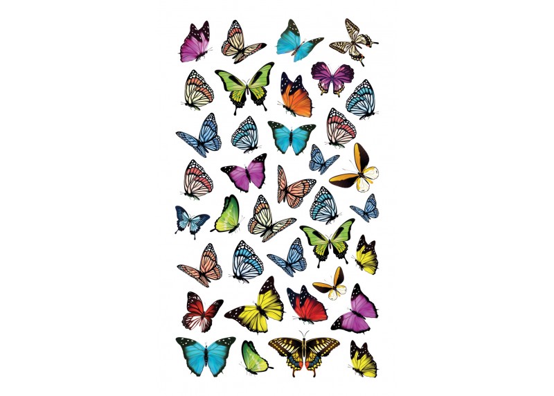 Samolepka Motýli, 7,5 x 12,3 cm, DKL 350059