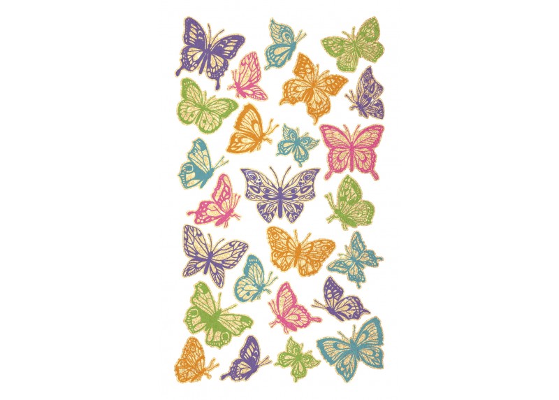 Samolepka Motýli, 7,5 x 12,3 cm, DKL 350062