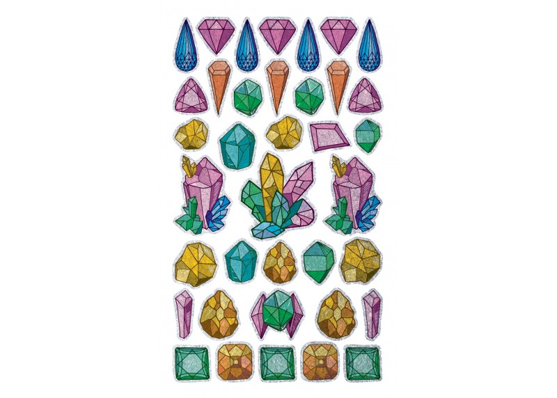 Samolepka Zářící Krystaly, 7,5 x 12,3 cm, DKL 350085