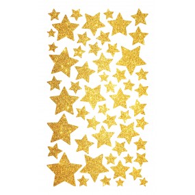 Samolepka Zlaté Hvězdy, 7,5 x 12,3 cm, DKL 350087