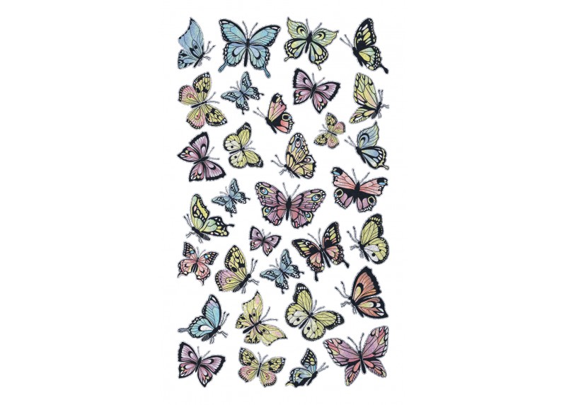 Samolepka Motýli, 7,5 x 12,3 cm, DKL 350103
