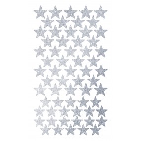 Samolepka Stříbrné Hvězdy, 7,5 x 12,3 cm, DKL 350108