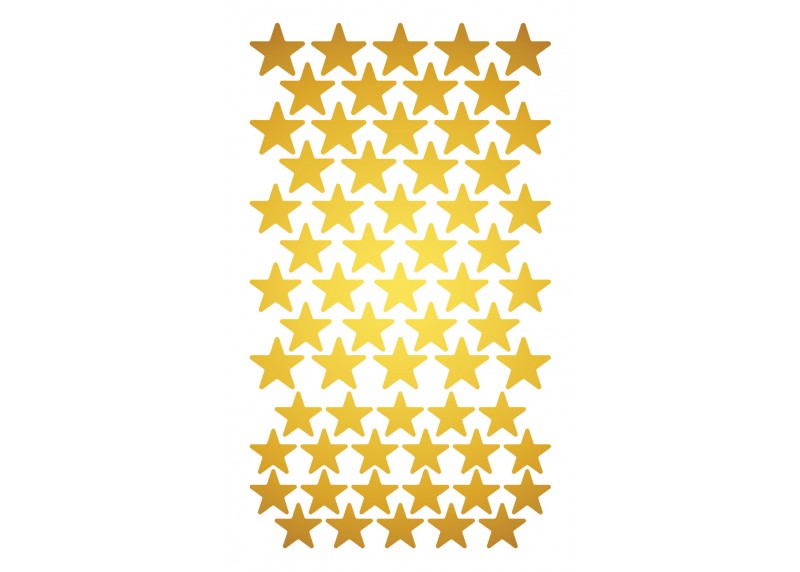 Samolepka Zlaté Hvězdy, 7,5 x 12,3 cm, DKL 350113