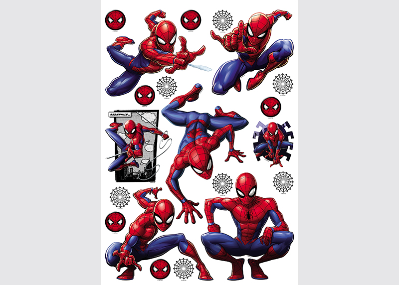 Spider-man, Marvel, dekorační nálepky na stěny, nábytek a interiérové předměty v dětském pokoji, AG Design, 42,5 x 65 cm, DK 1741