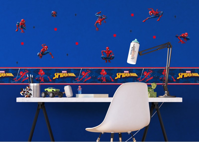 Spider-man, Marvel, dekorační nálepky na stěny, nábytek a interiérové předměty v dětském pokoji, AG Design, 30 x 30 cm, DKS 1090