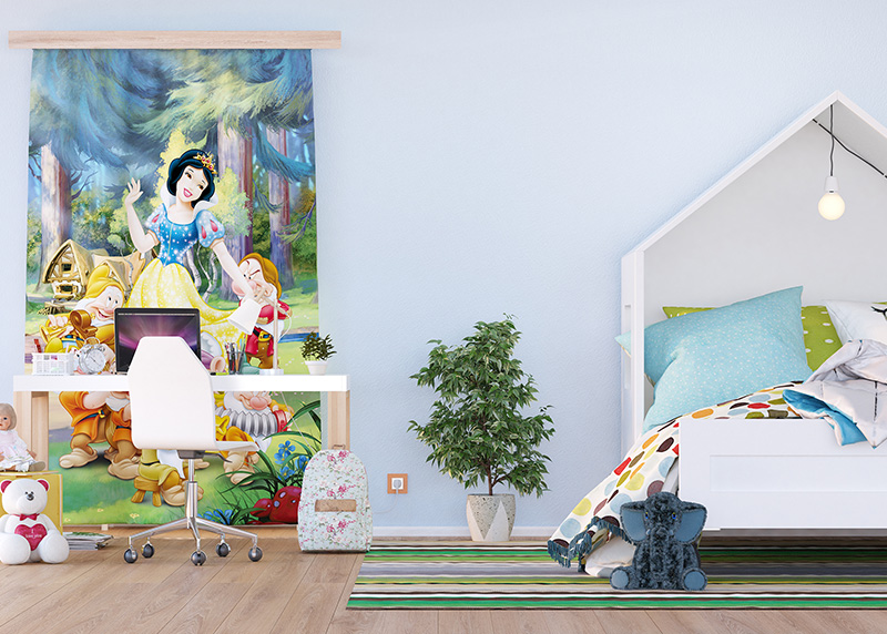 Sněhurka, Disney, závěs AG Design, 140 x 245 cm, 1 díl, pro dětské pokoje, FCPL 6115