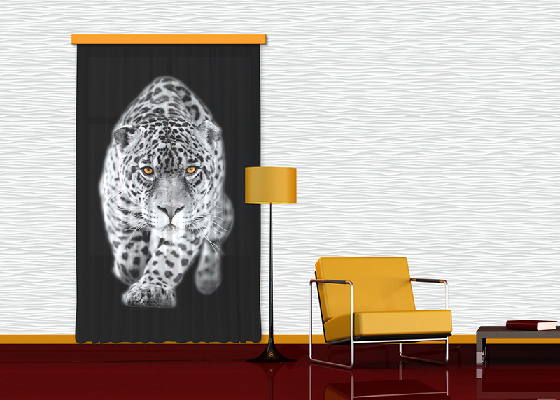 Leopard, závěs AG Design, 140 x 245 cm, 1 díl, do kuchyně, obývacího pokoje, ložnice, FCPL 6503