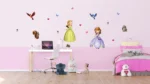 Samolepka na zeď dětská DK 1777, Disney, Sofie První, Princezny Sofie a Amber se zvířátky, 65x85 cm - Obrázek 2