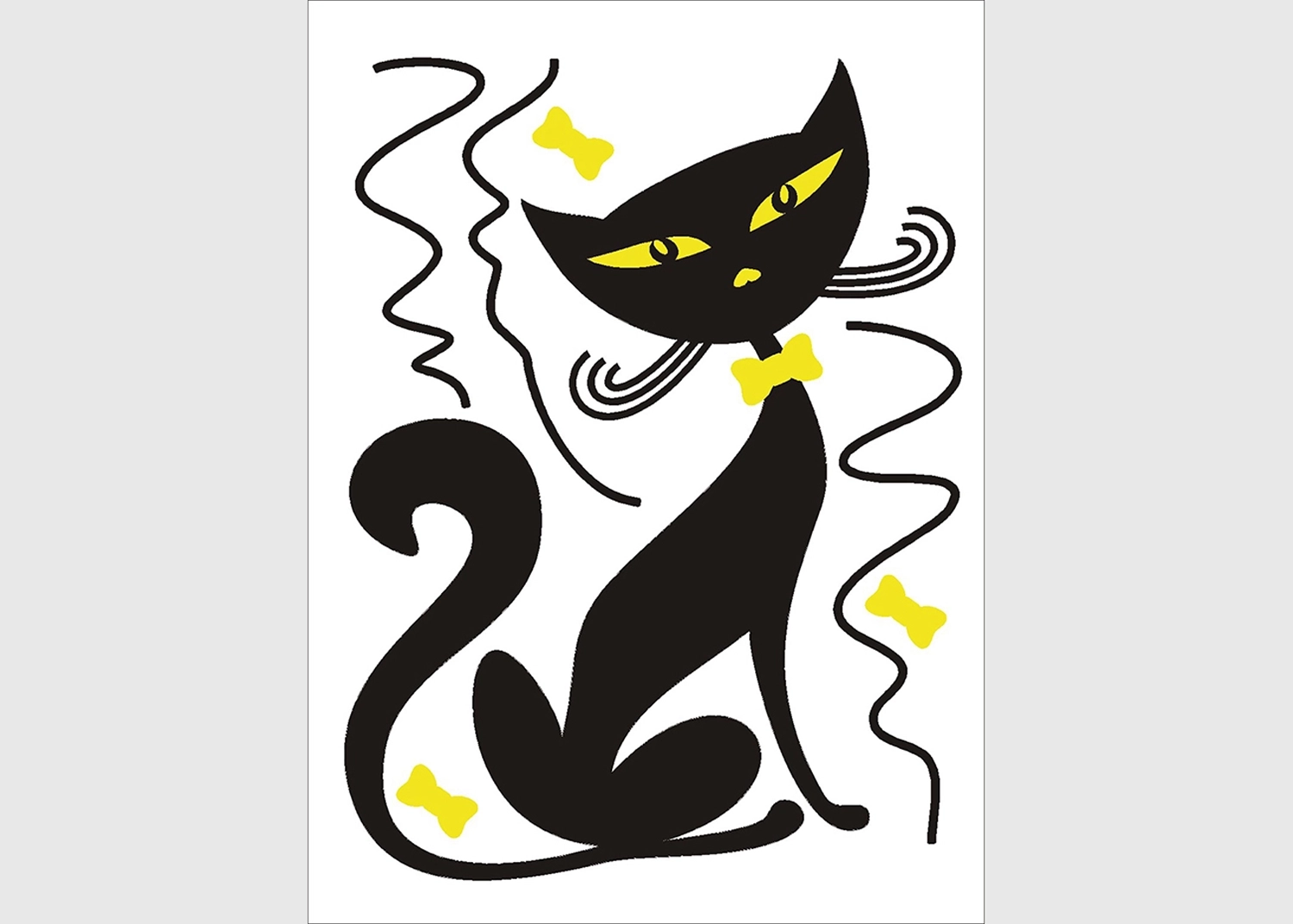 FL_0415-1.webp Samolepka na zeď Okouzlující Kocour | 65 x 85 cm | FL 0415