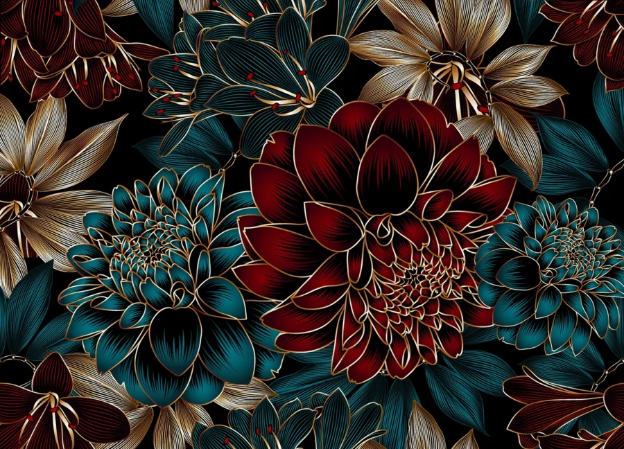Vliesová fototapeta na zed' Elegantní Dahlia | 375 x 270 cm | FT5P 352015 - Obrázek 2