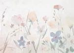 Vliesová fototapeta na zed' Akvarelové Písečné Květiny | 375 x 270 cm | FT5P 352261 - Obrázek 2
