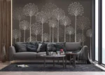 Vliesová fototapeta na zed' Šedé Vysoké Stromy | 375 x 270 cm | FT5P 352275 - Obrázek 4