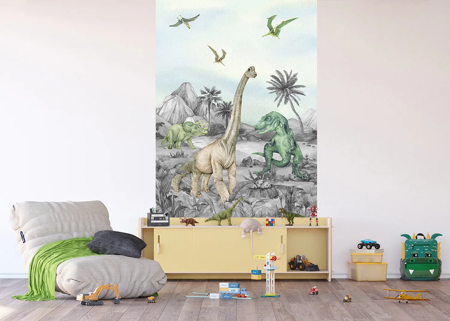 Dětská vliesová fototapeta na zed' Pradávný Svět | 150 x 270 cm | FTD2P 5601