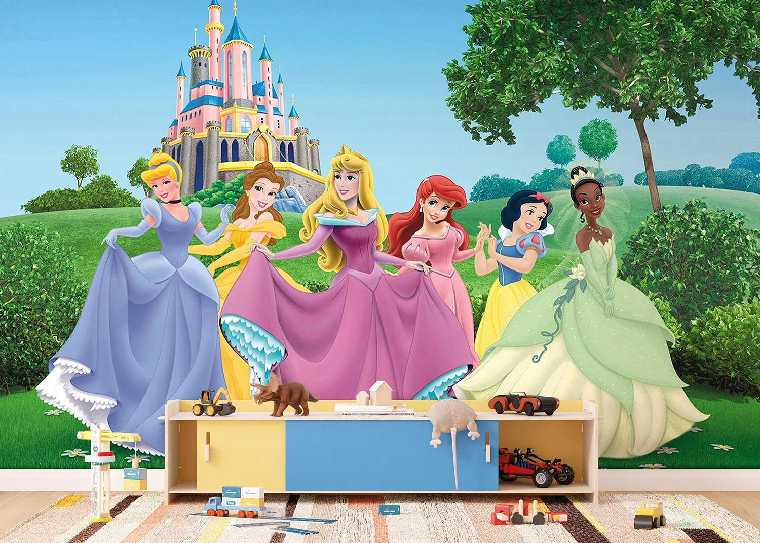 Vliesová fototapeta na Louce Před Zámkem, Disney Princezny | 360 x 270 cm | FTDNXXL 5003