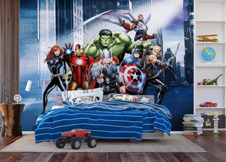 Avengers zasahují, Marvel, fototapeta do dětského pokoje, lepidlo součástí balení, 360x270 - Image 2