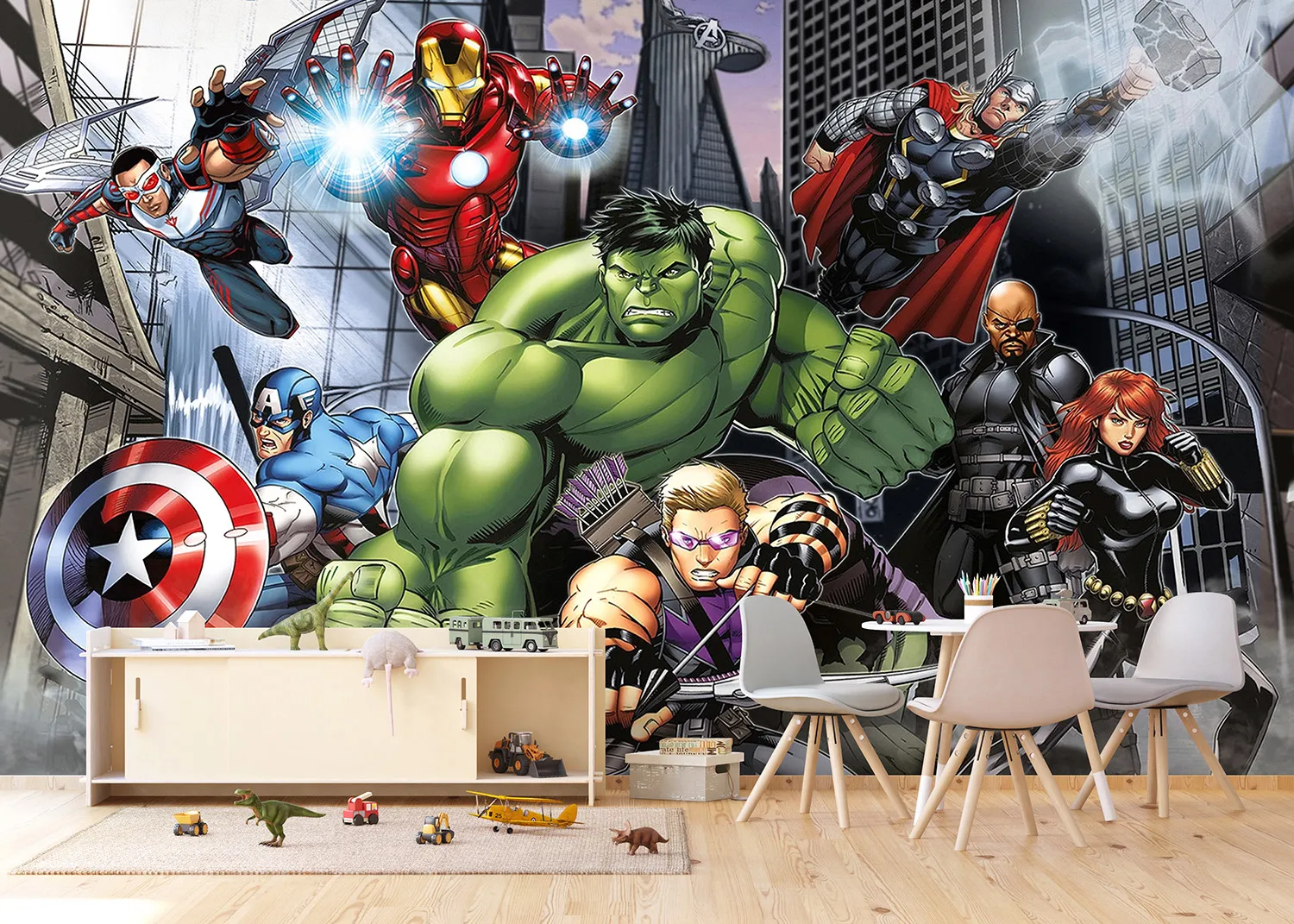 Vliesová fototapeta Marvel Avengers v Akci | 360 x 270 cm | FTDNXXL 5080