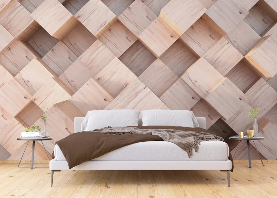 Vliesová fototapeta na zed' Dřevěné Kostky | 375 x 270 cm | FTNXXL 2496 - Image 7