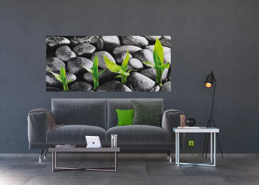 Vliesová fototapeta na zed' Lávové Kamene a Bambus | 202 x 90 cm | FTNH 2719 - Image 2