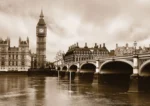 Vliesová fototapeta na zed' Nostalgický Výhled na Big Ben | 360 x 254 cm | FTS 0480