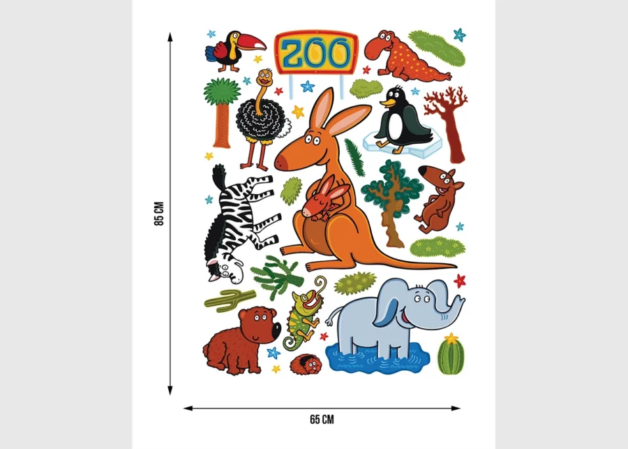 Dětská samolepka na zeď Zoo | 65 x 85 cm | K 1047 - Image 4