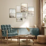 Sada oboustranných plakátů Béžová Pampová Tráva, 4 x A3, 2 x A4, P6 351329 - Obrázek 2