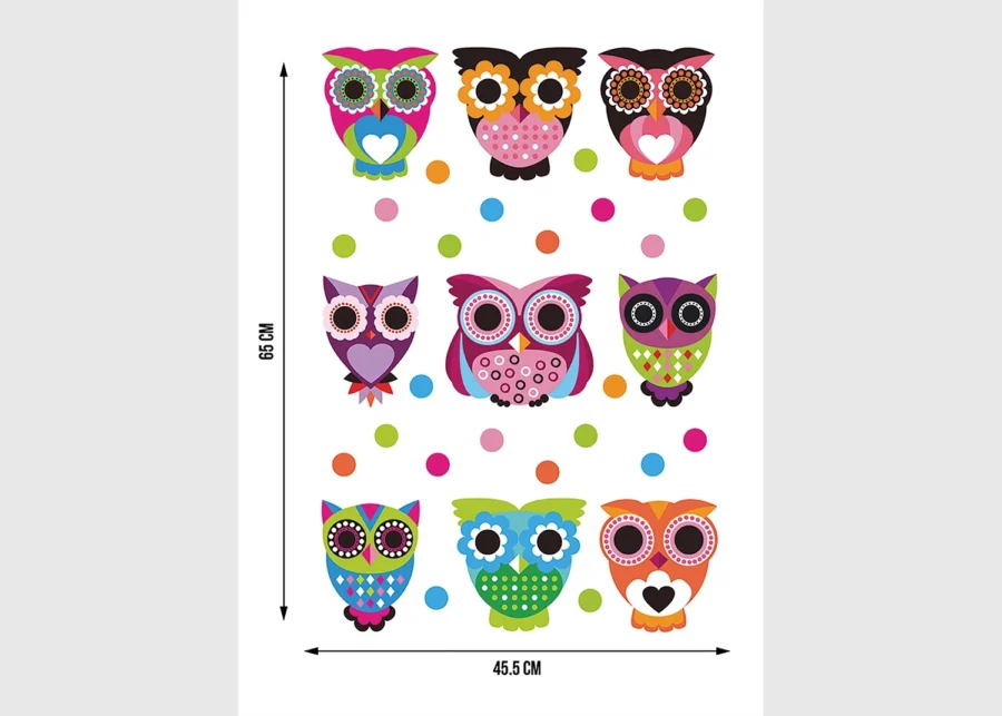 Dětská samolepka na zeď Sovičky | 42.5 x 65 cm | SM 3437 - Image 5