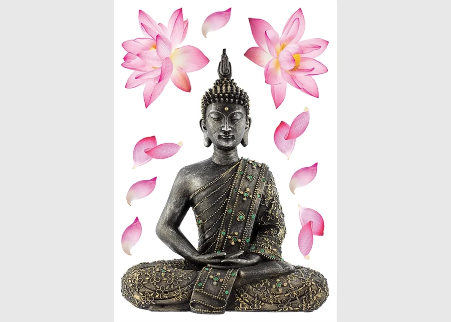 Samolepka na zeď Buddha | 42.5 x 65 cm | SM 3447