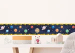 Dětská samolepící bordura na zeď Kosmický Průvod | 5 m x 13.8 cm | WBD 8257 - Obrázek 2