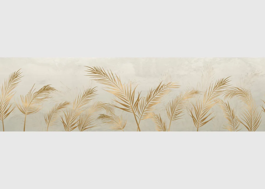 Samolepící bordura na zeď Abstrakce Pampasů | 5 m x 13.8 cm | WB 8291